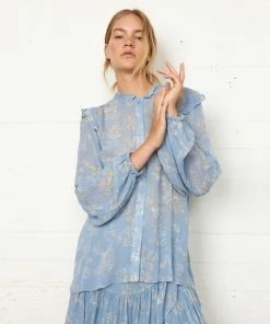 Second Female Ashley Blue Aster Shirt