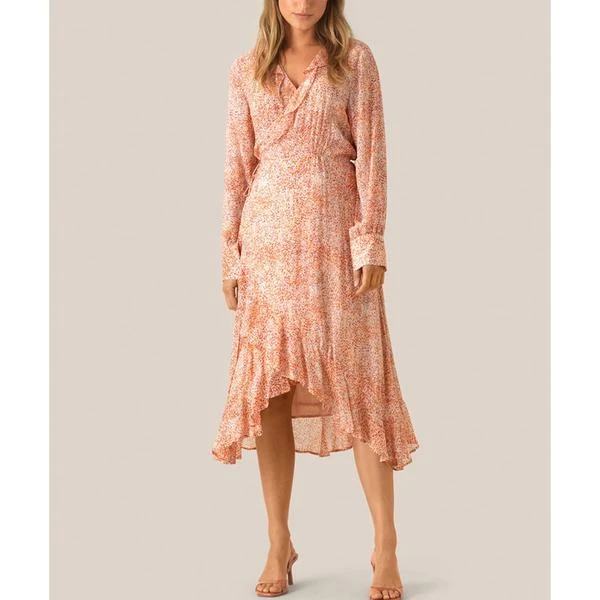 Second Female Apricot Floral Wrap Dress