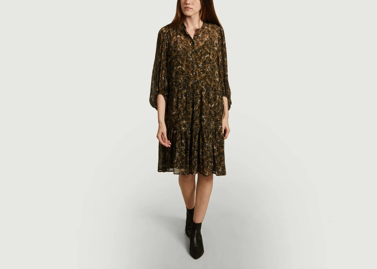 Second Female Simone Floral Print Long Sleeves Dress