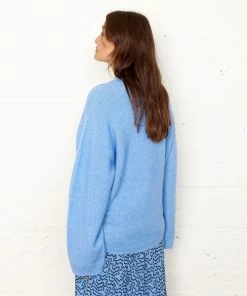 Second Female Brook Cornflower Blue Wide Sleeve Knit