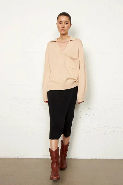 Second Female Dicentra Biscotti Knit V-neck Sweater