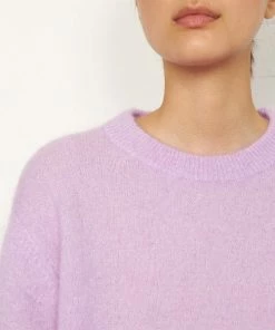 Second Female Brook Orchid Bloom Drop Shoulder Knit