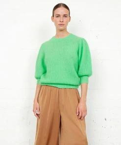 Second Female Brooky Absinthe Green Knit Puff Ss