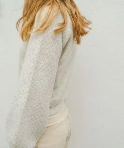 Second Female Lilium Light Grey Melange Knit