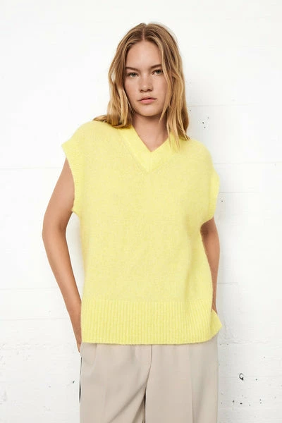 Second Female Brook Boxy Knit - Limelight