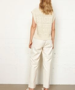 Second Female Pearled Ivory Florian Knit Vest