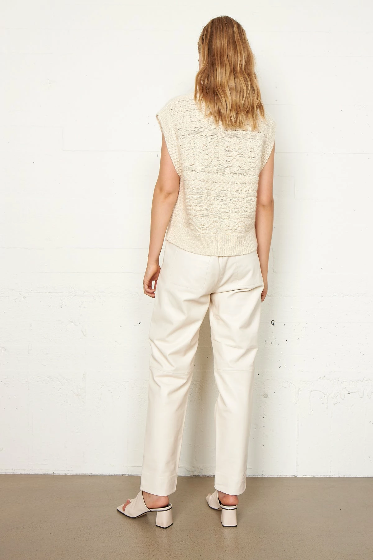 Second Female Pearled Ivory Florian Knit Vest