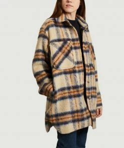 Second Female Checked Loose Coat