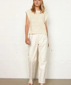 Second Female Pearled Ivory Florian Knit Vest