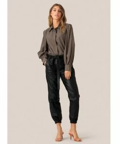 Second Female Cool Brown and Black Ellen Shirt