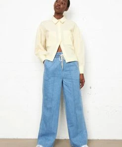 Second Female Ingrid Trousers Light Blue Denim