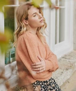 Second Female Brooky Toasted Nut Puff O-neck Knit