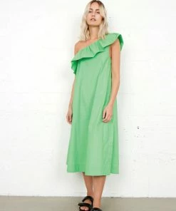 Second Female Jutta Green Asymmetric Dress