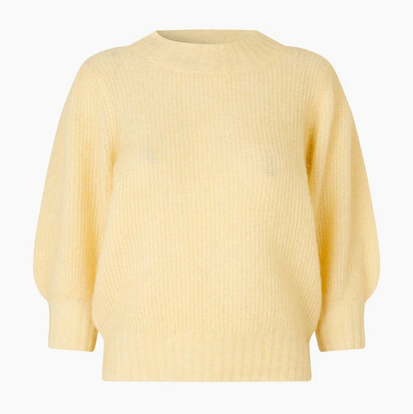 Second Female Brooky Banana Crepe Knit Puff Ss