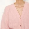 Second Female Brooky Silver Pink Puff Knit Cardigan