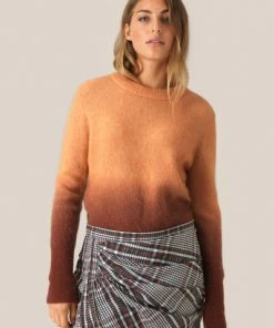Second Female Brook Knit In Burnt Orange