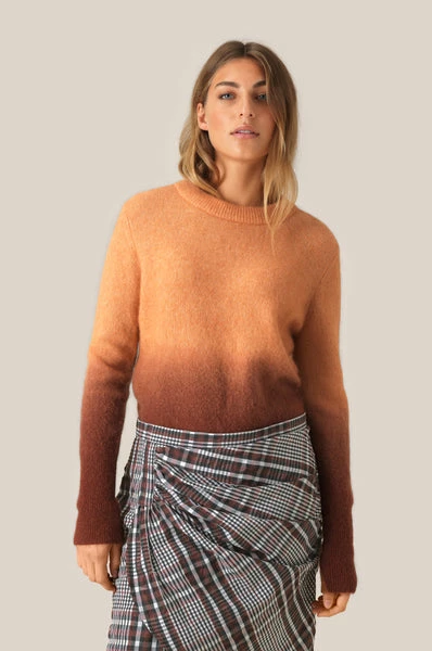 Second Female Brook Knit In Burnt Orange