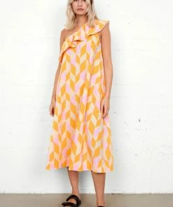 Second Female Dorit One Shoulder Dress Marigold