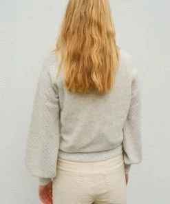 Second Female Lilium Light Grey Melange Knit