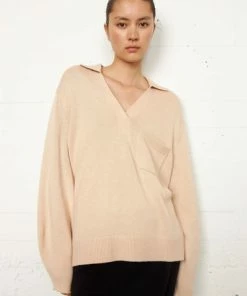 Second Female Dicentra Biscotti Knit V-neck Sweater