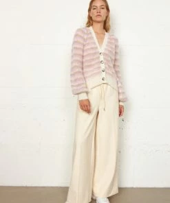 Second Female Yolan Knit Cardigan Orchid Bloom