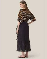 Second Female Black Mounce Long Wrap Skirt