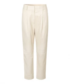 Second Female Indai Leather Trousers Pearled Ivory