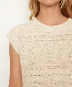 Second Female Pearled Ivory Florian Knit Vest