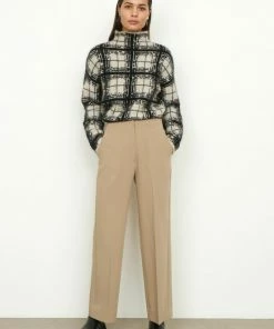 Second Female Black and White Louisa Knit T Neck Sweatshirt