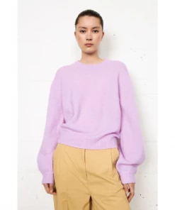 Second Female Brook Knit Drop Shoulder Orchid Bloom