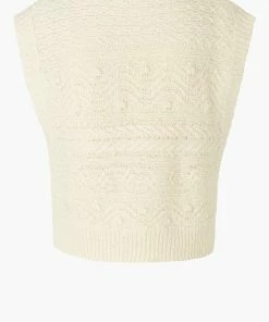 Second Female Pearled Ivory Florian Knit Vest