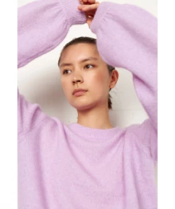 Second Female Brook Knit Drop Shoulder Orchid Bloom