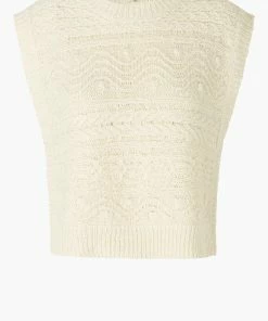 Second Female Pearled Ivory Florian Knit Vest