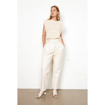 Second Female Indai Leather Trousers Pearled Ivory